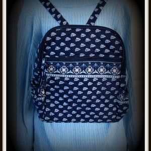 Cute Quilted Blue Backpack
